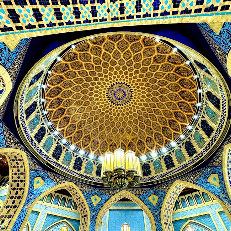 Modern shopping mall interior with family areas